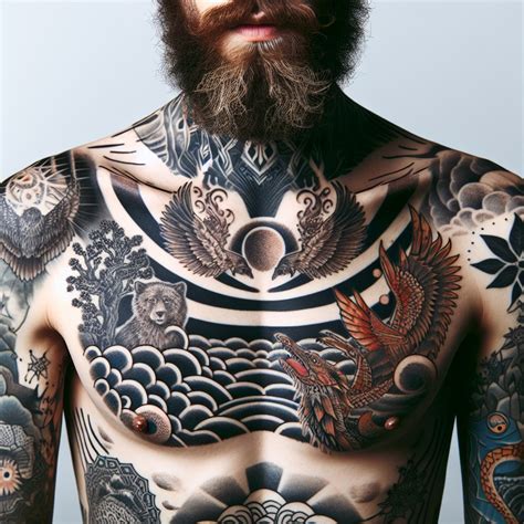 diseños tatuajes pecho hombre|Tatuajes pecho hombre